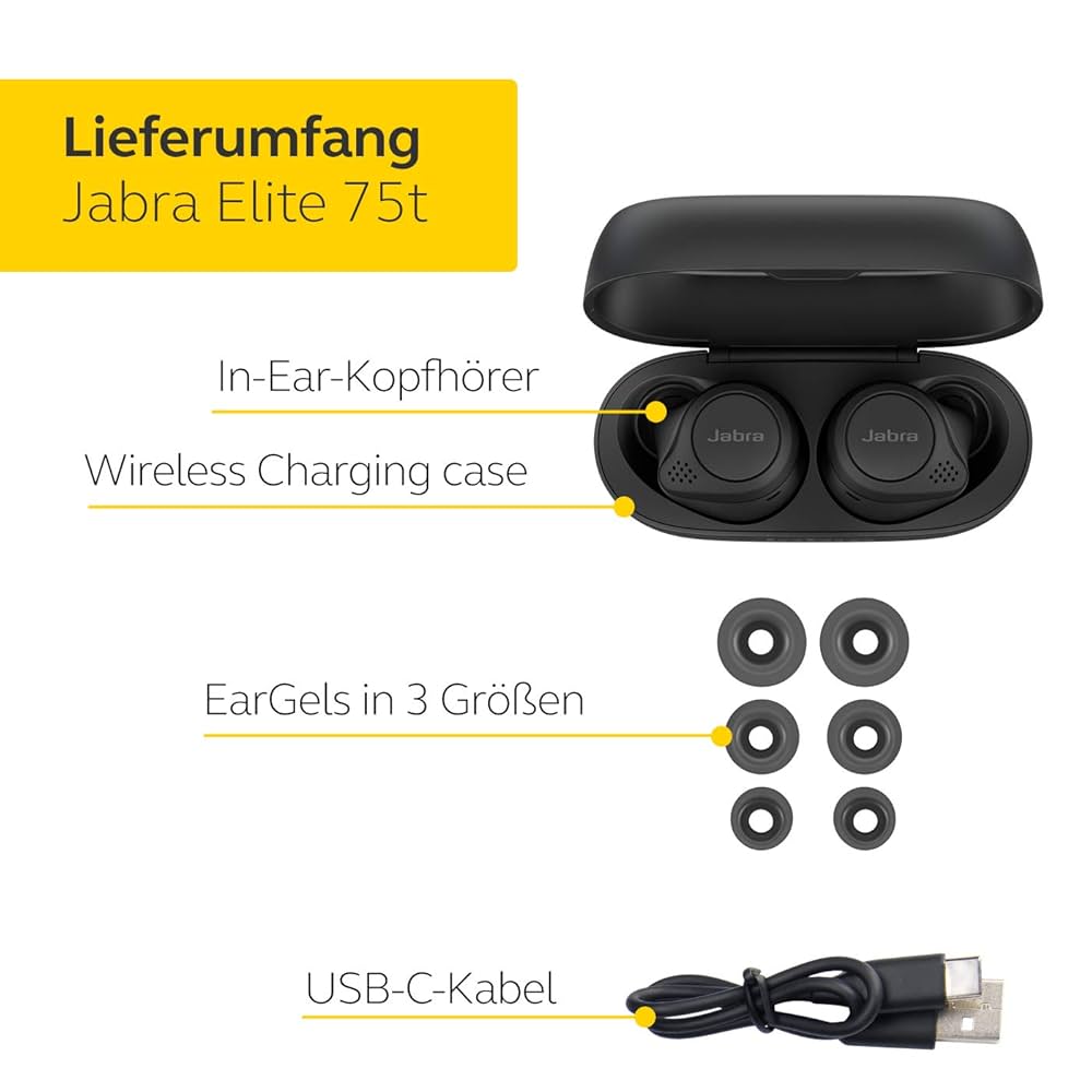 BOSE - jabra elite 75t ブラック　ワイヤレスイヤホン Jabra Elite 75t - słuchawki douszne Bluetooth z